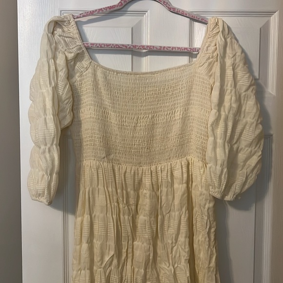 Nwt Lucca couture size L long ivory dress with liner - Picture 7 of 8